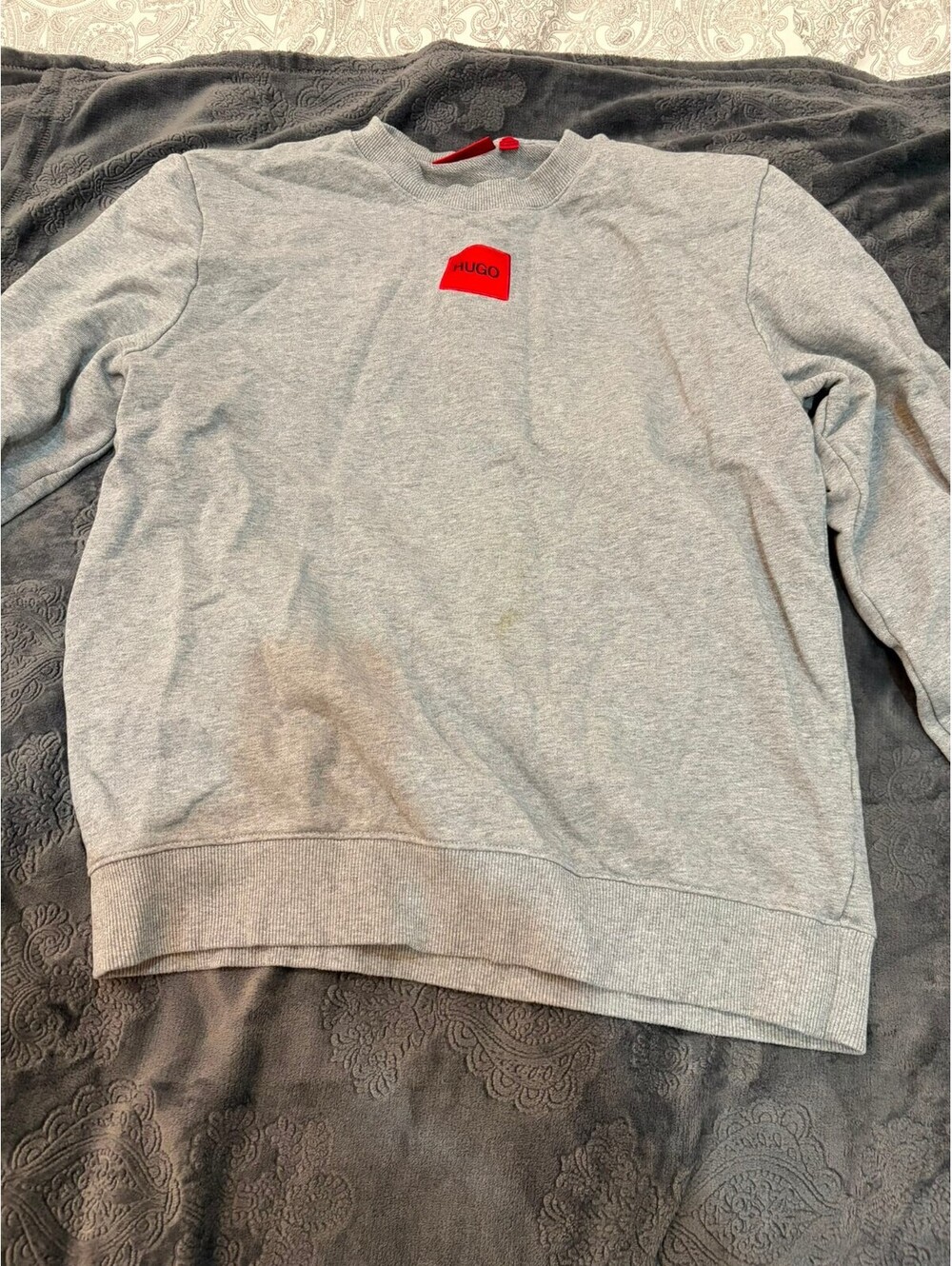 HUGO Grey Diragol Sweatshirt - Size L